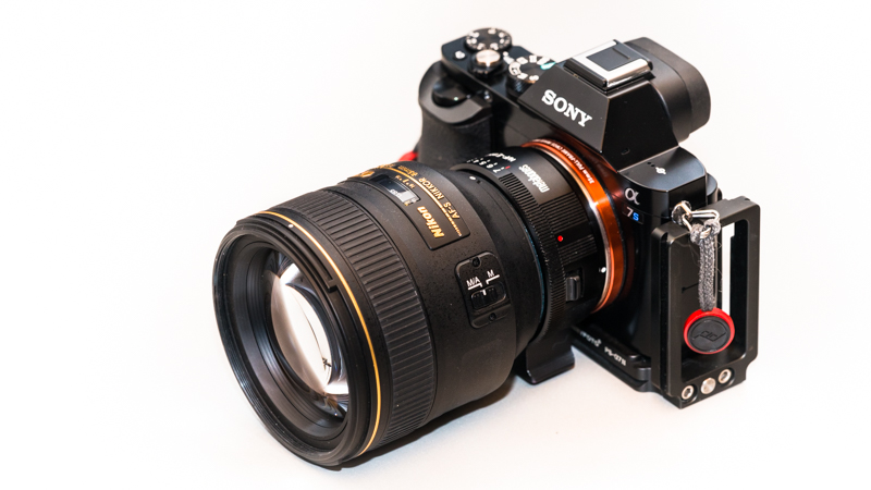 Sony A7s with Metabones Nikon G -> Sony E Adapter and Nikon AF-S 85mm 1.4G