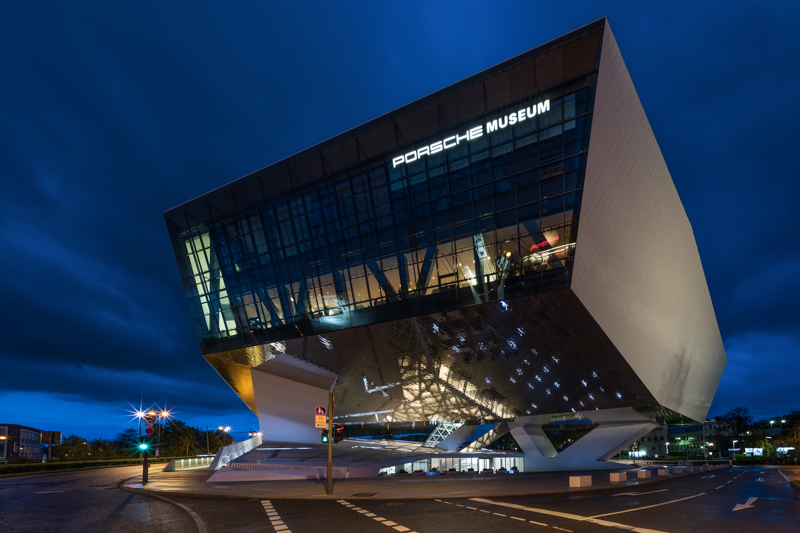 blue hour stuttgart porsche museum voigtlander 15mm 4.5 e heliar iii aspherical