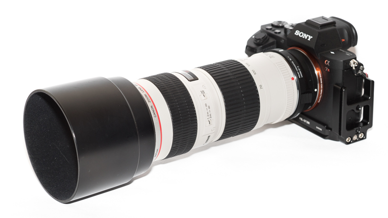 canon ef 70-200 mm 4.0 l non is usm sony a7 series adapter mc-11 commlite