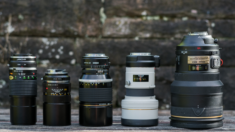 Minolta MC 200mm 4.0 | Leica-R 180mm 4.0 | Nikon Ai-s 180mm 2.8 ED | Minolta 200mm 2.8 APO | Nikon AF-S 200mm 2.0G VRI comparison
