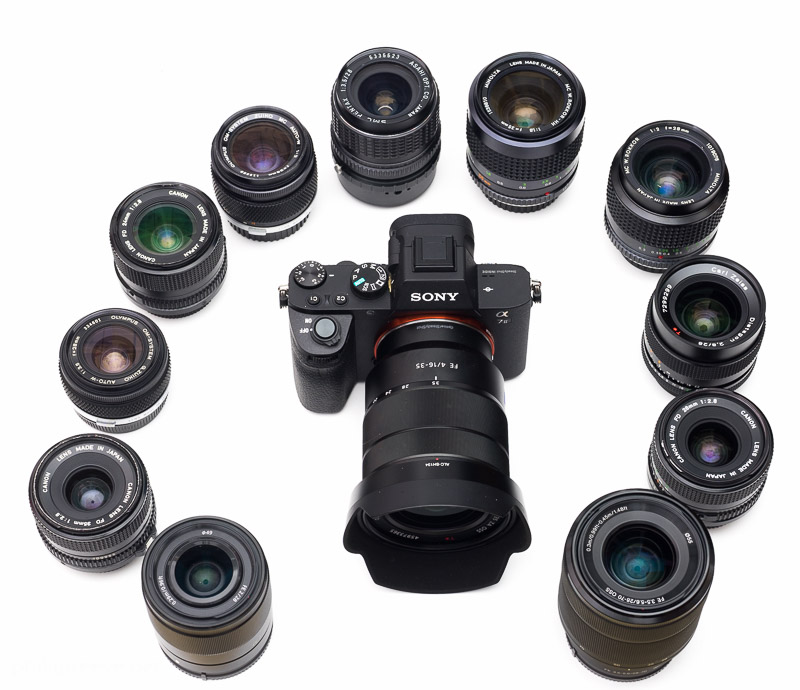 Wide-angle lenses Sony a7 ii