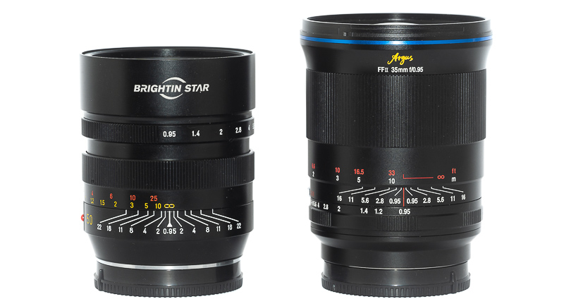 BRIGHTIN STAR 50mm 0.95 e-mount fe sony a7rii a7riv review comparison contrast sharpness bokeh vignetting fast