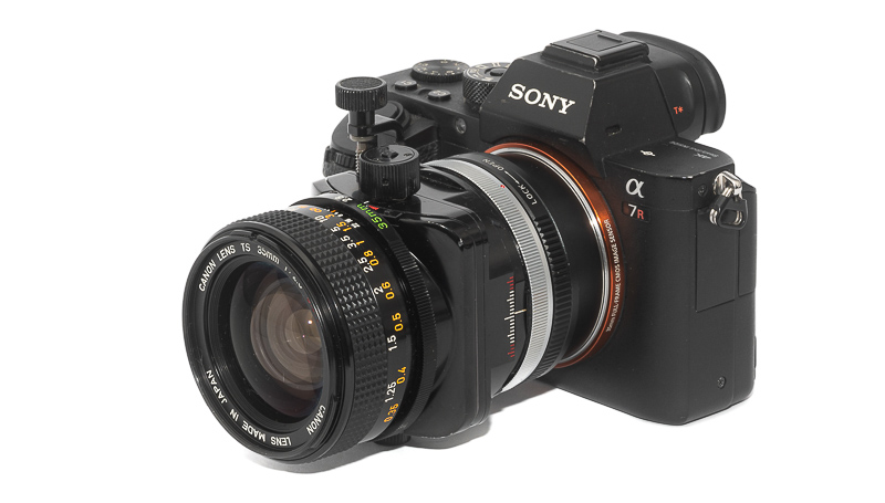 canon fd ts tilt shift 35mm 2. fe sony a7rii a7riv review comparison contrast sharpness vignetting pancake small