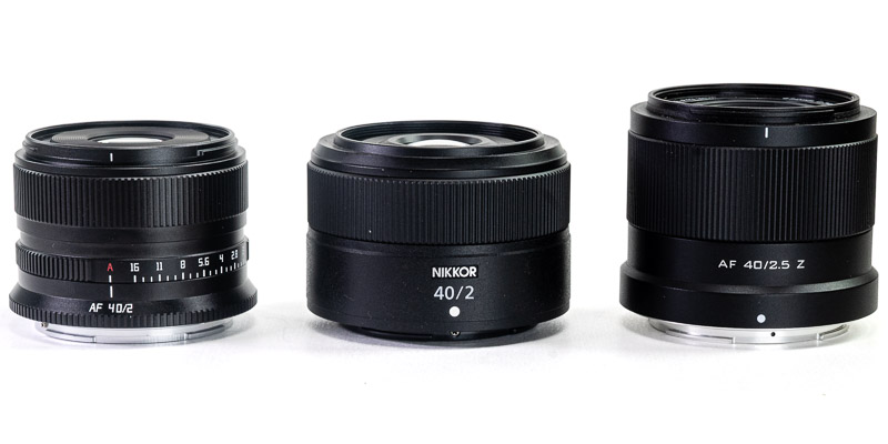 TTARTISAN 40mm f/2 | Nikon Z 40mm f/2 | Viltrox 40mm f/2.5